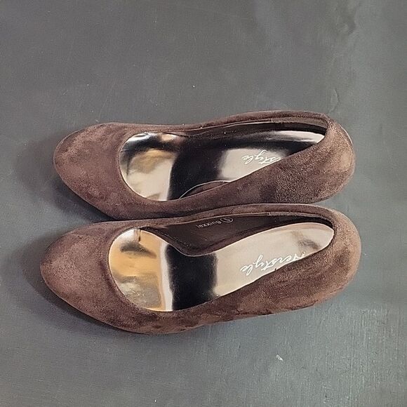 HERSTYLE SUEDE ROUND TOE HIGH HEEL STILETTOS PUMP SHOE - Picture 6 of 14